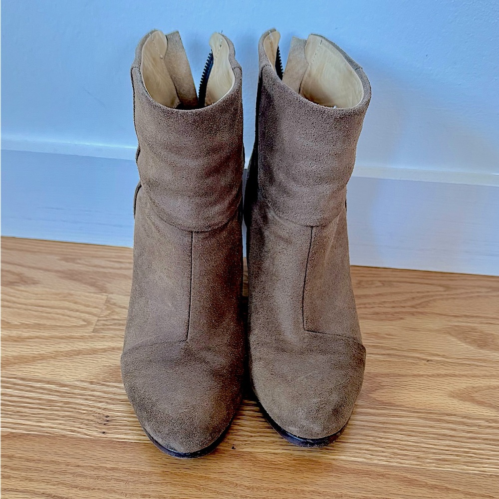 Rag & Bone Nubuck Suede Newberry Booties Brown 37.5